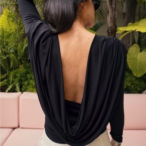 Elegant Black Long Sleeve Top